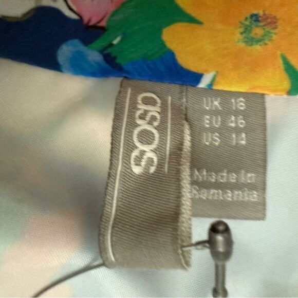 Vibrant Multicolor Wide Leg Jumpsuit - ASOS Tropical Print (UK 16, EU 46, US 14) - Picture 8 of 15